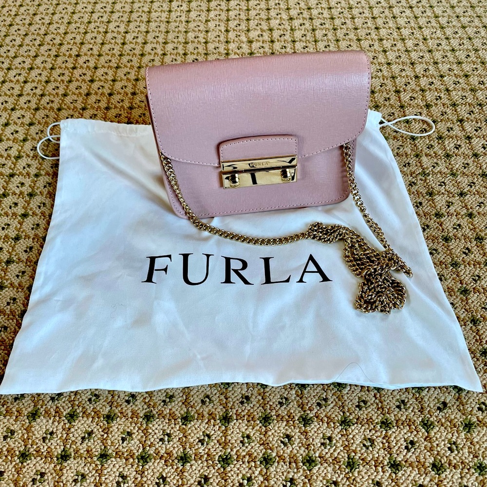 Furla metropolis mini bag - crossbody light pale pink